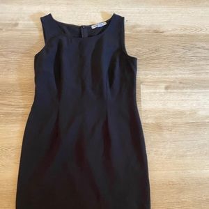 Simple black sheath dress